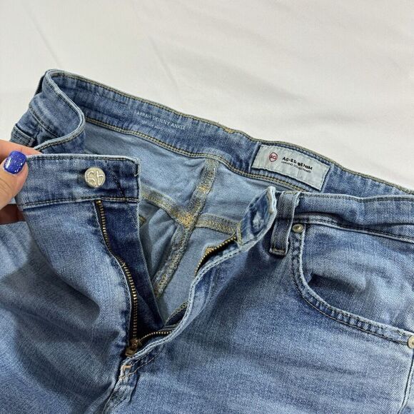 AG ADRIANO GOLDSCHMIED Farrah Skinny Ankle Fray Hem High Waist Ankle Jeans 31 R - Picture 4 of 15